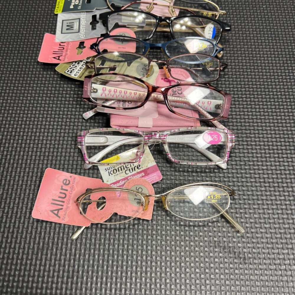 Lot Of 12 Stylish Reading Glasses +1.25 Strength Mixed Styles & Brands New - Picture 4 of 5